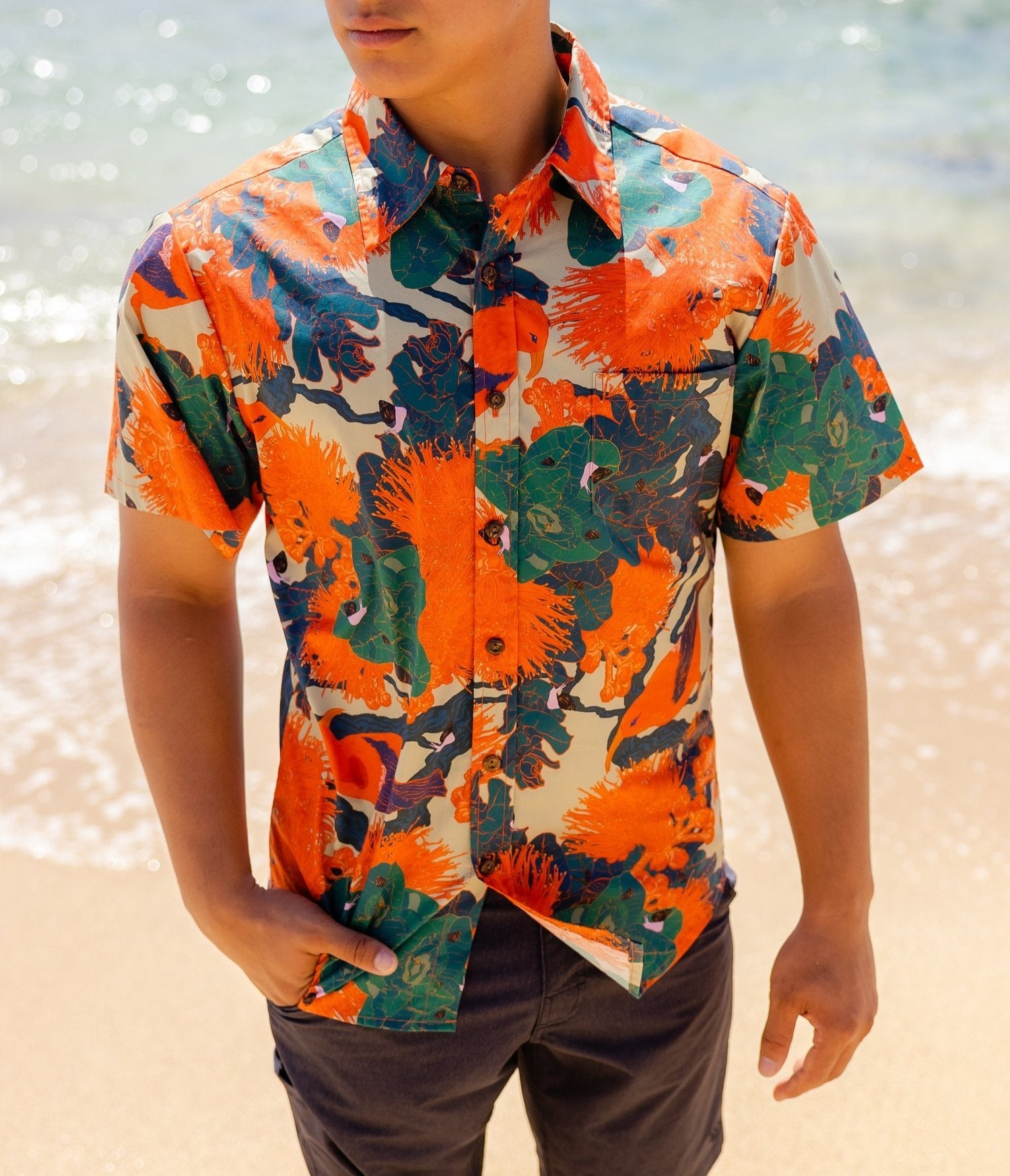 Kaniakapūpū Lehua 'Alani Men's Aloha Shirt | Na Mea Hawaiʻi
