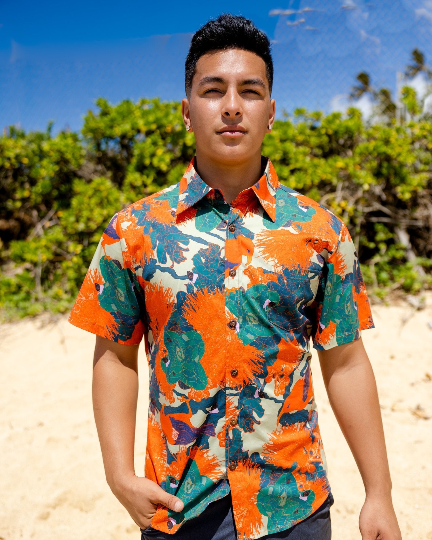 Kaniakapūpū Lehua 'Alani Men's Aloha Shirt | Na Mea Hawaiʻi