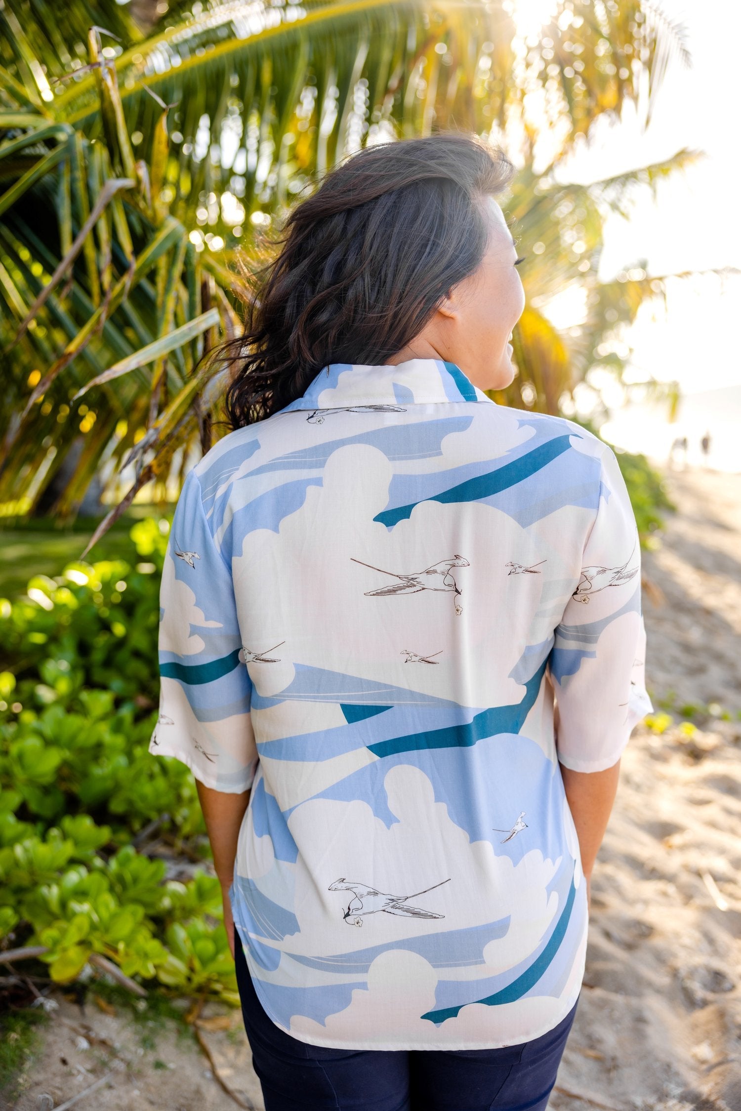Soaring Koa'Kea Women's Half Sleeve Aloha Shirt – Hawaiian Council