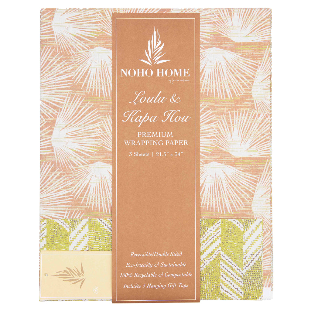 Na Mea Hawaiʻi - Noho Home - Loulu & Kapa Hou Reversible Wrapping Paper