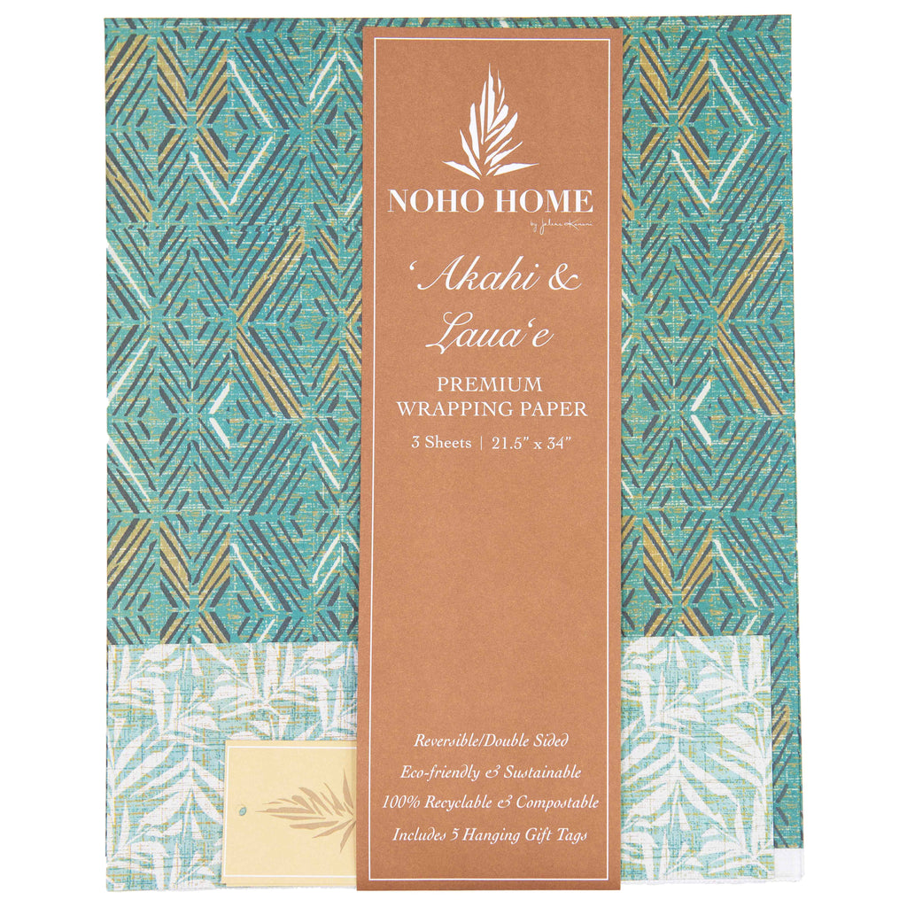 Na Mea Hawaiʻi - Noho Home - ʻAkahi & Lauaʻe Reversible Wrapping Paper