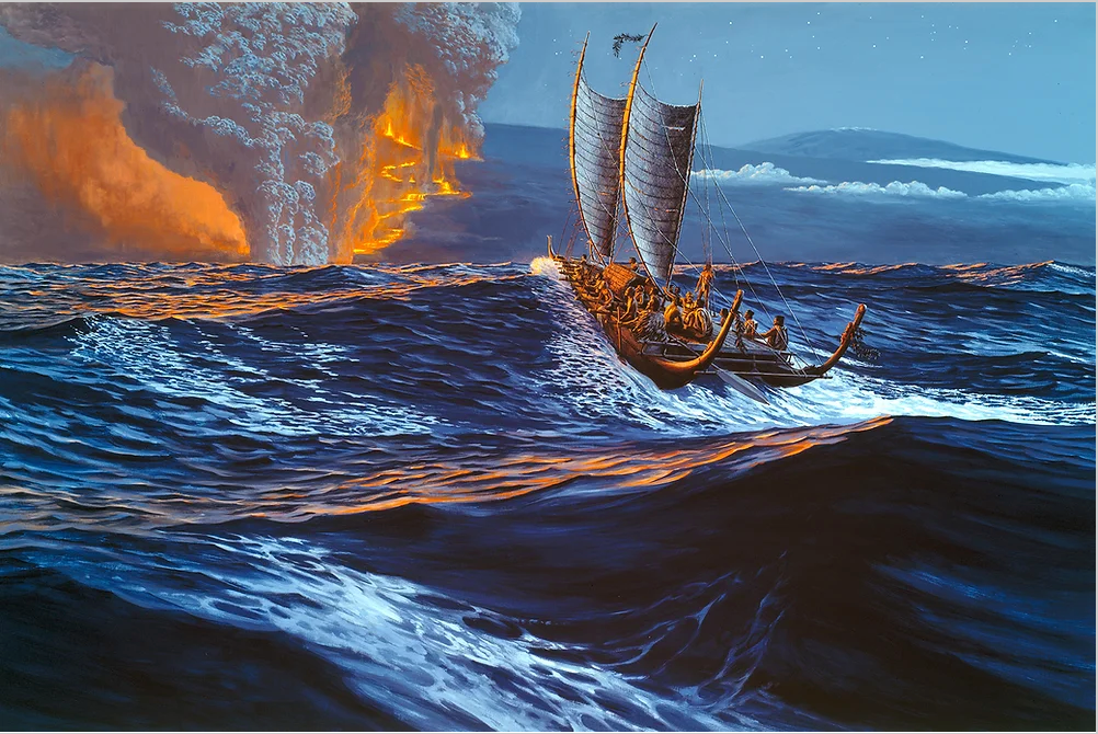 Discovery of Hawaiʻi - Herb Kane 11x14 Poster Print – Hawaiian